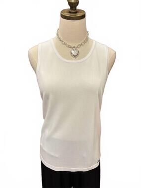 NEW PICADILLY women's well received tank in white